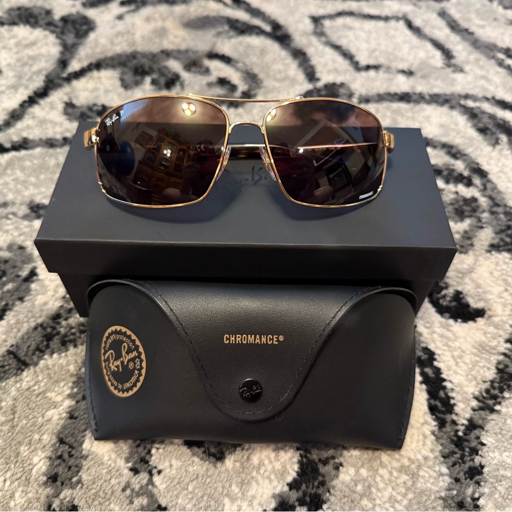 Ray-Ban Chromance Gold Sunglasses